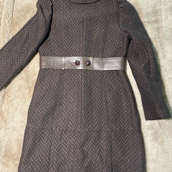 Mackage NWOT chevron belted waist wool coat - Picture 6 of 16